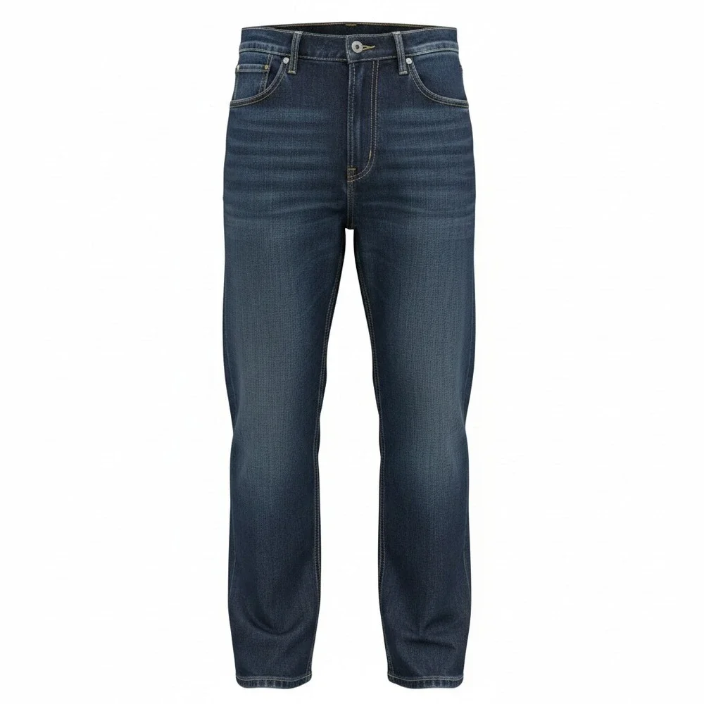PossiAtti Mens Straight Leg Jeans 40x34 Dark Wash Cotton Classic Denim‎ Jeans